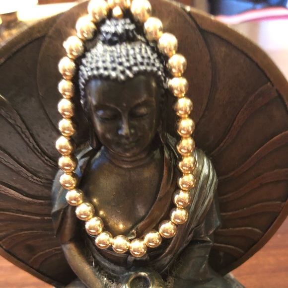 Two Gold Bead Bracelets